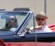 Justin Timberlake et sa fiancée Jessica Biel se baladent dans une superbe Pontiac, dans les rues de Los Angeles le 22 mai 2012