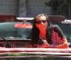 Jessica Biel, souriante, et Justin Timberlake se baladent dans une superbe Pontiac, dans les rues de Los Angeles le 22 mai 2012