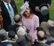 Kate Middleton lors de la deuxième garden party à Buckingham Palace, le 29 mai 2012, dans le cadre des célébrations du jubilé de diamant de la reine Elizabeth II. La duchesse de Cambridge porte la même robe Emilia Wickstead que précédemment pour le déjeuner de la souveraine à Windsor, le 18 mai, et un chapeau Jane Corbett.