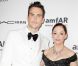 L'acteur Cheyenne Jackson et Rose McGowan lors du troisième gala Inspiration de l'amfAR à la New York Public Library. New York, le 7 juin 2012.