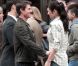 Tom Cruise et Olga Kurylenko sur le tournage du film de science-fiction  Oblivion , en bas de l'Empire State Building (New York, le 12 juin 2012).