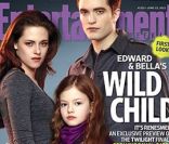 Couverture d'Entertainment Weekly avec Robert Pattinson, Kristen Stewart et Mackenzie Foy pour Twilight - chapitre V : Révélation (partie II)