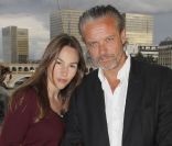Vanessa Demouy et son ami David Brécourt lors de la soirée de La Charcuterie Artisanale sur Seine, à Paris le 11 juin 2012