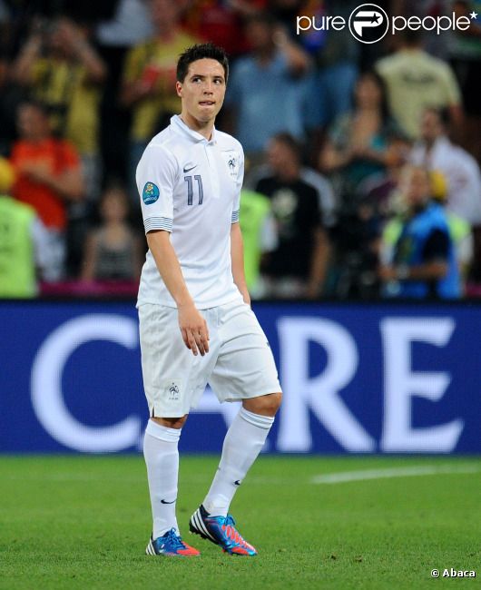 Samir Nasri lors de la défaite de l'équipe de France en quart de finale de l'Euro 2012 face à l'Espagne (2-0) le 23 juin 2012 à Donetsk