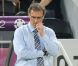 Laurent Blanc lors de la défaite de l'équipe de France en quart de finale de l'Euro 2012 face à l'Espagne (2-0) le 23 juin 2012 à Donetsk