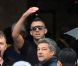 Jérémy Ménez lors de l'arrivée de l'équipe de France au Bourget le dimanche 24 juin 2012 après son élimination de l'Euro