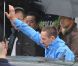 Franck Ribéry lors de l'arrivée de l'équipe de France au Bourget le dimanche 24 juin 2012 après son élimination de l'Euro