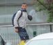 Yann M'Vila lors de l'arrivée de l'équipe de France au Bourget le dimanche 24 juin 2012 après son élimination de l'Euro
