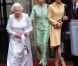  Elizabeth II, Kate Middleton, la princesse Anne, le prince Philp et le prince William après l'office. Cérémonie d'intronisation du prince William comme chevalier de l'ordre du Chardon en la cathédrale Saint Gilles d'Edimbourg, le 5 juin 2012. 