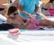 Andrea Pirlo, sa femme Deborah et leurs enfants Niccolo et Angela profitent de vacances familiales à Ibiza le 6 juillet 2012