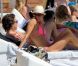 Andrea Pirlo, sa femme Deborah et leurs enfants Niccolo et Angela profitent de vacances familiales à Ibiza le 6 juillet 2012