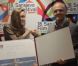 Angelina Jolie reçoit la décoration de citoyenne d'honneur de la région de Sarajevo le samedi 7 juillet 2012 grâce à la réalisation de son premier film Au pays du sang et du miel lors du 18e Festival du film de Sarajevo