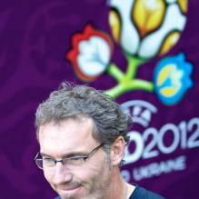 Laurent Blanc en juin 2012 en Ukraine.