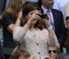 Mirka Vavrinec immortalise la résurrection de son mari Roger Federer à Wimbledon dimanche 8 juillet 2012.