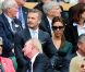 David et Victoria Beckham étaient à Wimbledon pour encourager depuis la loge royale Andy Murray en finale du tournoi londonien, dimanche 8 juillet 2012. Malgré l'Andymania de toute la nation et des people, l'Ecossais s'est incliné face à Roger Federer, victorieux pour la 7e fois à Wimbledon.