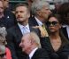 David et Victoria Beckham étaient à Wimbledon pour encourager depuis la loge royale Andy Murray en finale du tournoi londonien, dimanche 8 juillet 2012. Malgré l'Andymania de toute la nation et des people, l'Ecossais s'est incliné face à Roger Federer, victorieux pour la 7e fois à Wimbledon.