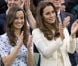 Kate Middleton et Pippa Middleton ont assisté ensemble à la finale de Wimbledon depuis la loge royale, dimanche 8 juillet 2012, encourageant l'Ecossais Andy Murray. En vain...