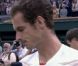 Andy Murray était submergé par l'émotion dans son discours d'après-match, sous les yeux de son clan et de sa compagne Kim Sears, vaincu par Roger Federer en finale de Wimbledon le 8 juillet 2012.