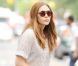 Elizabeth Olsen sur le tournage du film Very Good Girls le 9 juillet 2012 à New York