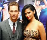 Camila Alves et Matthew McConaughey à la première de Magic Mike à Londres le 10 juillet 2012