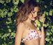 Natalia Vodianova présente sa collection printemps/été 2012 pour Etam Lingerie avec un ensemble issu du thème Poudrés et délicats