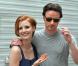 James McAvoy et Jessica Chastain sur le tournage de  The Disappearance of Eleanor Rigby . Juillet 2012 à New York.