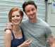 James McAvoy et Jessica Chastain sur le tournage de  The Disappearance of Eleanor Rigby . Juillet 2012 à New York.