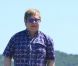 Elton John au Club 55 de St-Tropez, le lundi 16 juillet 2012.