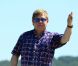 Elton John au Club 55 de St-Tropez, le lundi 16 juillet 2012.