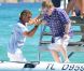 Elton John au Club 55 de St-Tropez, le lundi 16 juillet 2012.
