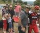 Philippe Gilbert renversé par un chien et très en colère le contre les propriétaires le 20 juillet 2012 sur le Tour de France