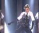 Madonna harnaché en Jean-Paul Gaultier en concert à l'Olympia, le 26 juillet 2012.