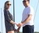 Lara Stone et David Walliams prennent du bon temps sur un yacht à Saint-Tropez le 8 août 2012