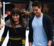 Lea Michele et son partenaire Dean Geyer sur le tournage de la série Glee, le 11 août 2012 à New York