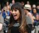 Lea Michele en mini-jupe sur le tournage de la série Glee, le 11 août 2012 à New York