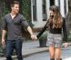 Lea Michele et son partenaire Dean Geyer sur le tournage de la série Glee, le 11 août 2012 à New York. Y a de l'amour dans l'air !