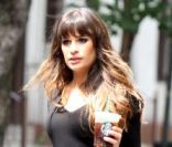 La belle Lea Michele sur le tournage de la série Glee, le 11 août 2012 à New York