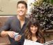 Lea Michele et son partenaire Dean Geyer sur le tournage de la série Glee, le 11 août 2012 à New York