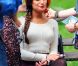 Lea Michele sur le tournage de Glee, le 11 août 2011 à New York