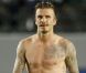 David Beckham torse nu au Home Depot Center, antre de son équipe des Los Angeles Galaxy. Carson, le 23 juin 2012.