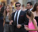 Sylvester Stallone en famille à la première de  The Expendables 2  à Los Angeles le 15 août 2012
