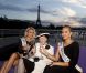 Geneviève de Fontenay et ses deux Miss, Miss Nationale et Miss Prestige National, à Paris, le 29 août 2012