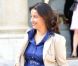Cécile Duflot, souriante, quitte le Palais de l'Élysée à l'issue du Conseil des Ministres. Paris, le 5 septembre 2012.
