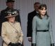 Carla Bruni et Nicolas Sarkozy en visite officielle auprès de la reine Elizabeth II et du duc d'Edimbourg à Londres, le 26 mars 2008.