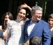 Mariage de Farida Khelfa et Henri Seydoux, à la mairie du 17arrondissement de Paris, le 1er septembre 2012.