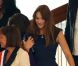 Yamina Benguigui, Carla Bruni-Sarkozy et Nicolas Sarkozy au mariage de Farida Khelfa et Henri Seydoux, à la mairie du 17arrondissement de Paris, le 1er septembre 2012.