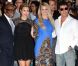 L.A. Reid, Demi Lovato, Britney Spears et Simon Cowell, les quatre jurés, lors du lancement de la deuxième saison de X Factor à Hollywood, le 11 septembre 2012