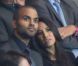 Tony Parker et sa belle compagne Axelle lors du match de Ligue des champions entre le PSG et le Dynamo Kiev (4-1) le 18 septembre 2012 au Parc des Princes à Paris