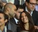 Tony Parker et sa belle compagne Axelle très complices lors du match de Ligue des champions entre le PSG et le Dynamo Kiev (4-1) le 18 septembre 2012 au Parc des Princes à Paris