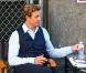 Simon Baker sur le tournage de Mentalist, à Los Angeles, le 18 septembre 2012